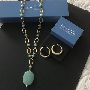 Lia Sophia prodigy necklace and earrings set